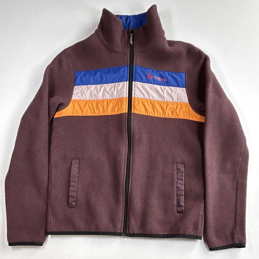 Cotopaxi Teca Fleece Colorblock Full Zip Jacket Purple Blue Orange Womens Small